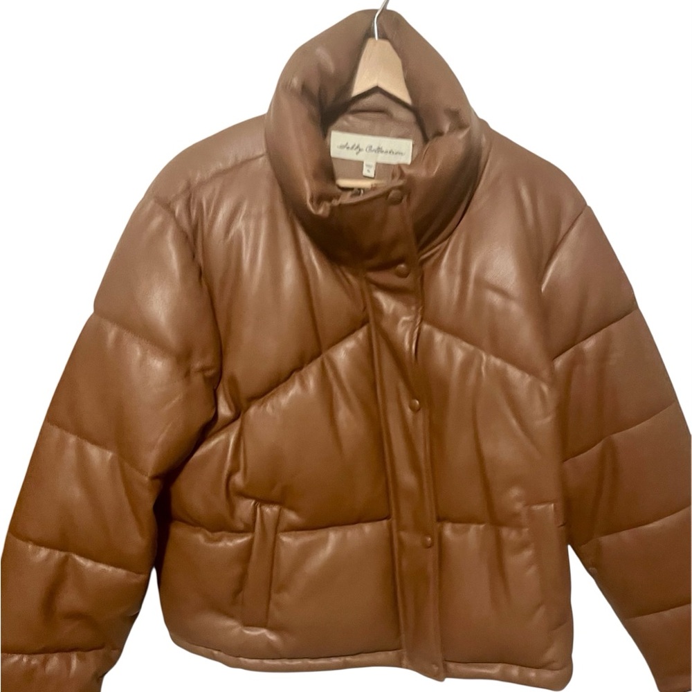 Sebby Collection Tan Puffer Jacket - Picture 2 of 7